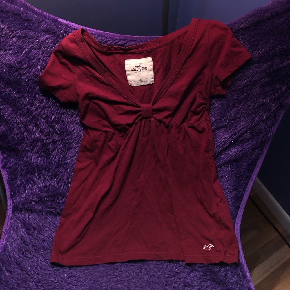 Red Hollister t-shirt.